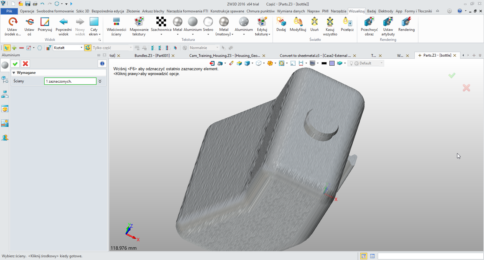 CAD_Narzdzia wizualizacji powierzchni_ZW3D